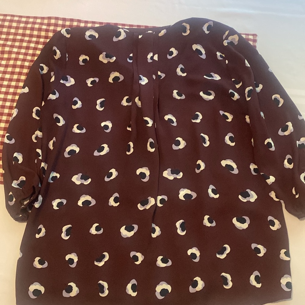 41 Hawthorne Women's Floral Print Blouse - Purple - Picture 3 of 8